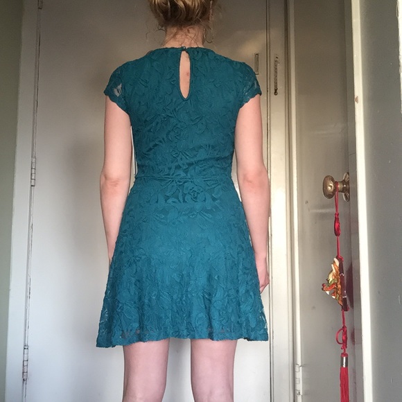 Mermaid Lace Comfy Stretchy Fit & Flare Dress SNWT - Picture 4 of 7